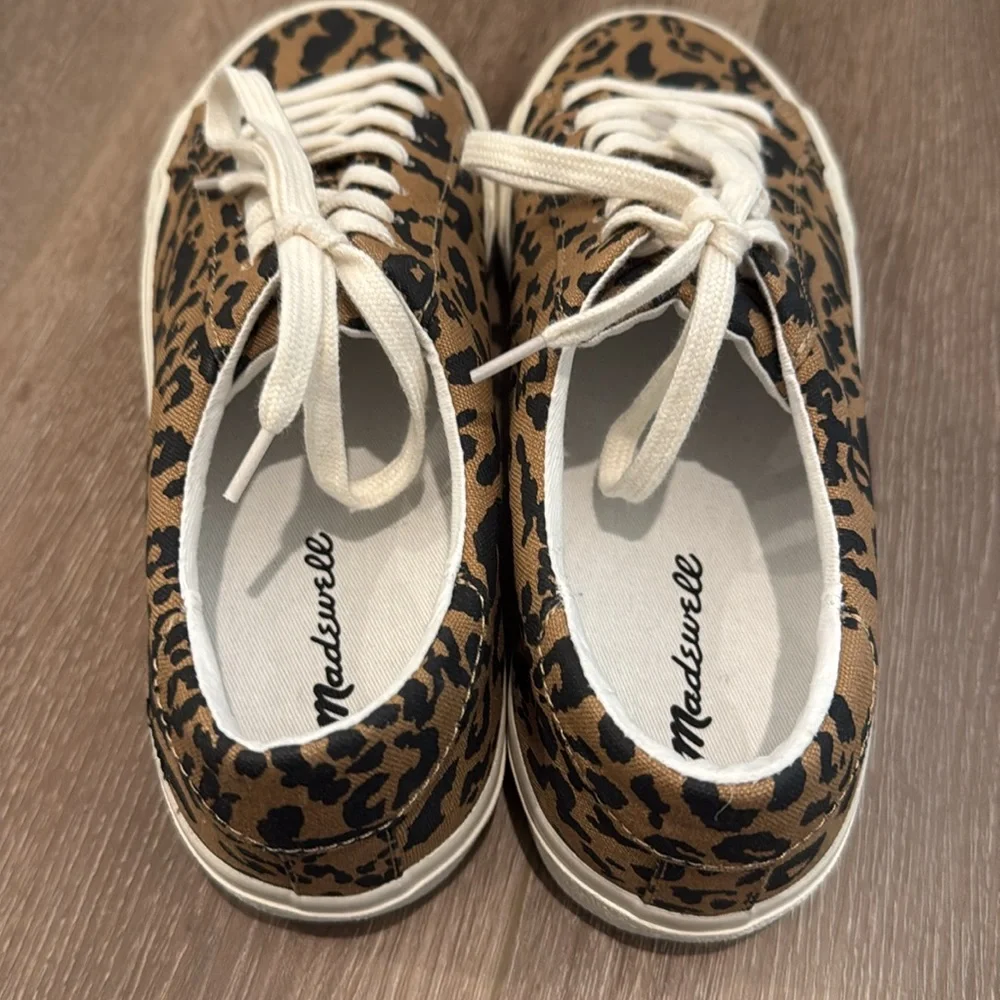 Madewell Sidewalk Low-Top Sneakers in Leopard Print Recycled Canvas